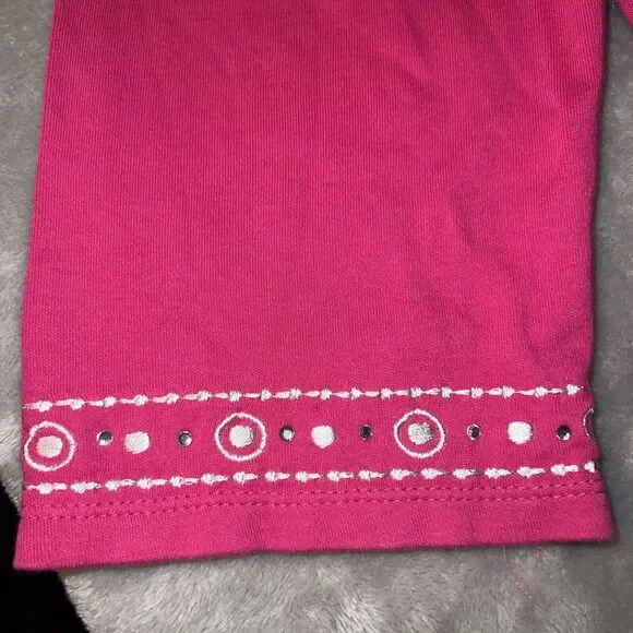 JM Collection Women’s L Beaded Embroidered V Neck Cotton Tunic Top Pink - Picture 5 of 13